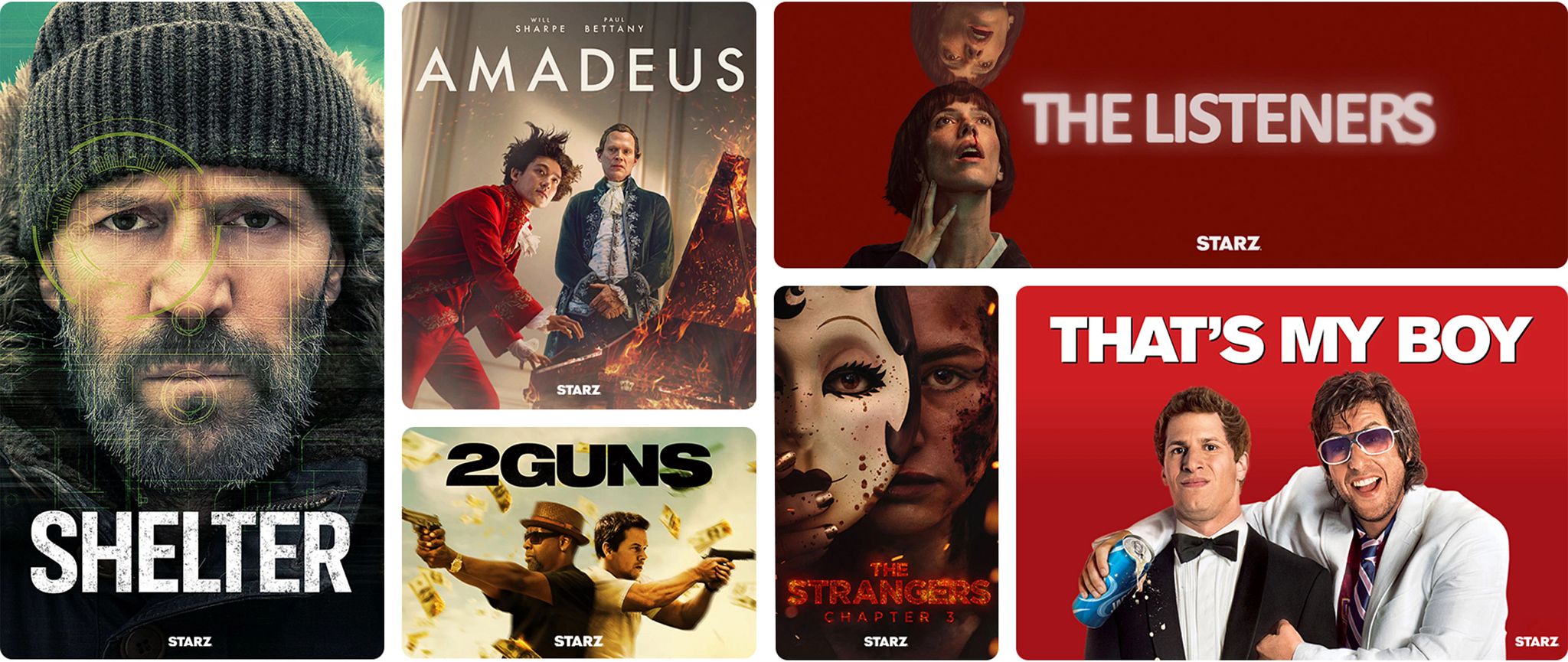 STARZ exclusive titles The Housemaid, Bring It On, Outlander, Power III: Raising Kanan, Oulander Blood of my Blood, JAWS