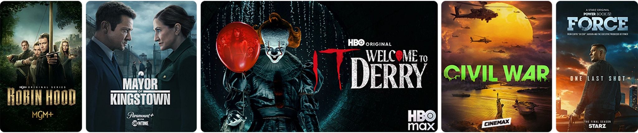 Premium Channel Offer including MGM Plus, Paramount Plus with SHOWTIME, HBO Max, Cinemax and STARZ