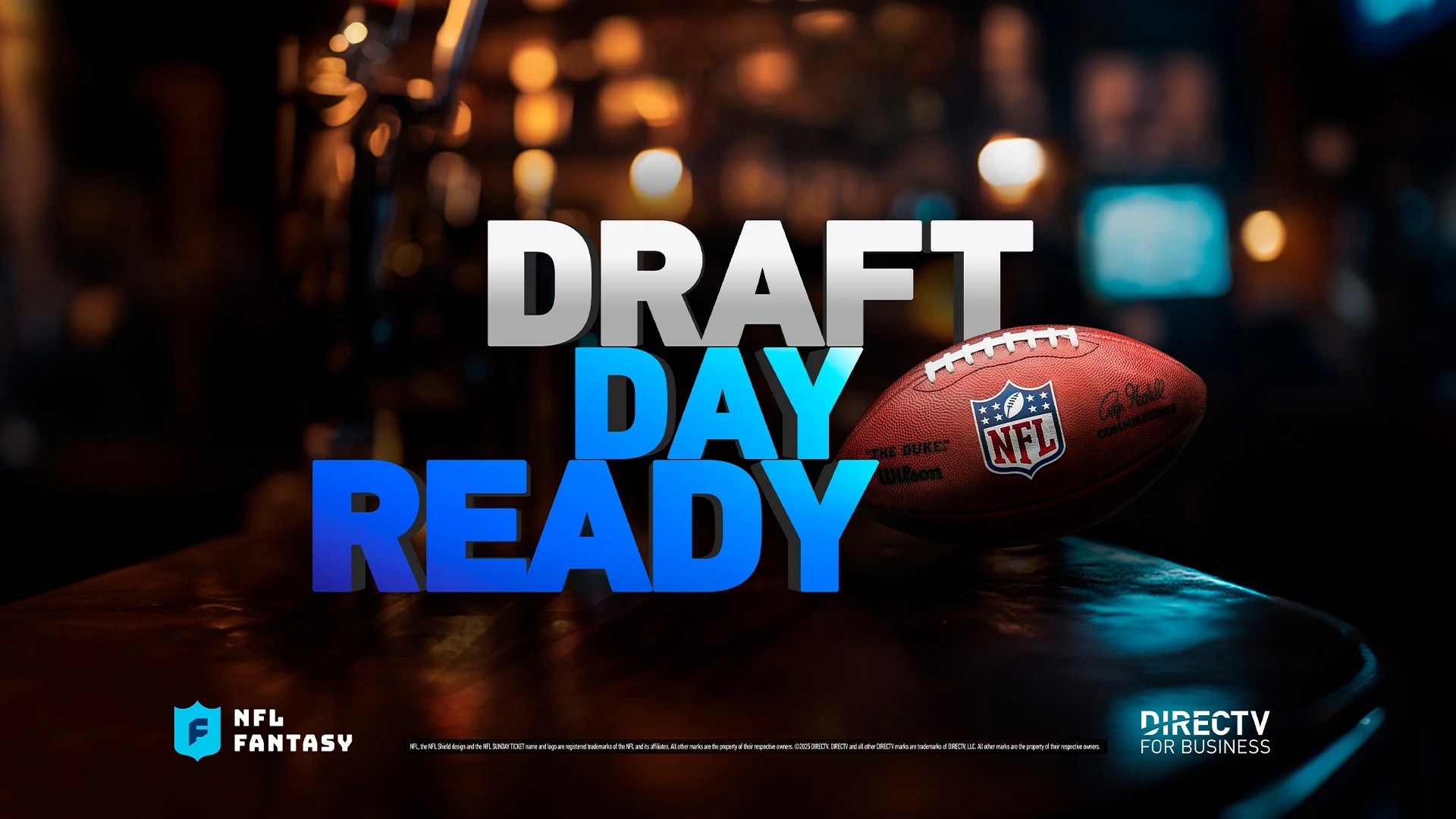 NFL Sunday Ticket Draft Day Ready. NFL Fantasy on DIRECTV FOR BUSINESS