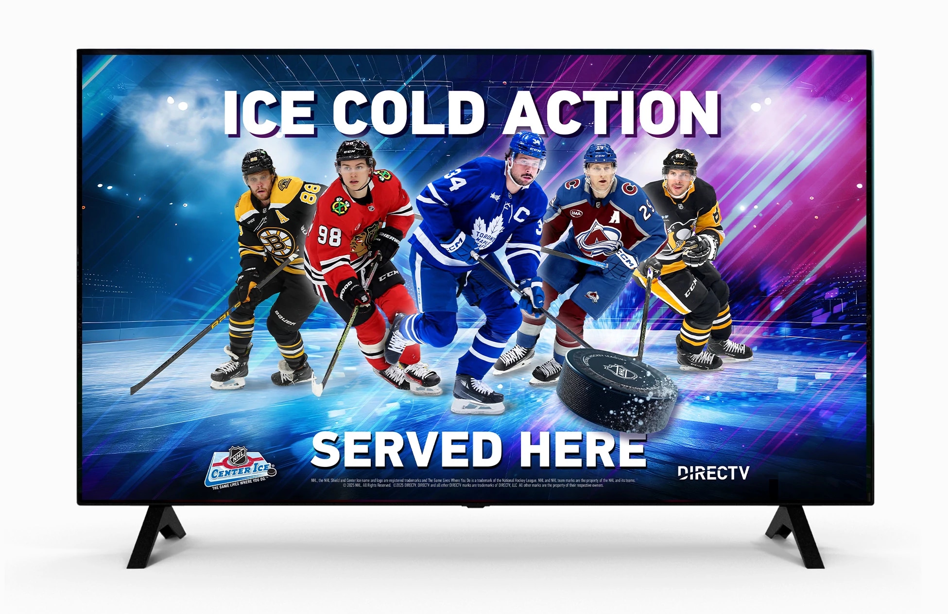 NHL CENTER ICE. Ice cold action served here. DIRECTV FOR BUSINESS.