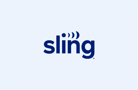 Sling logo in dark blue with signal lines, on a light background.