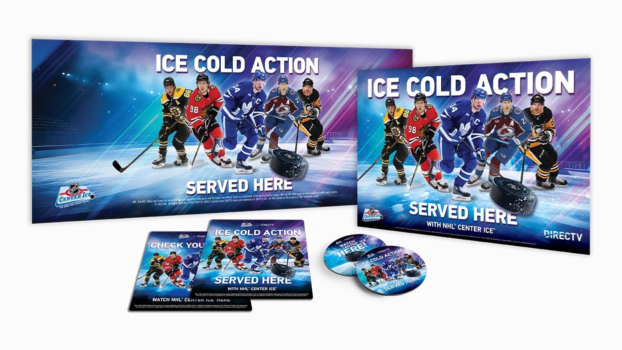 NHL CENTER ICE. Ice cold action served here. DIRECTV FOR BUSINESS.