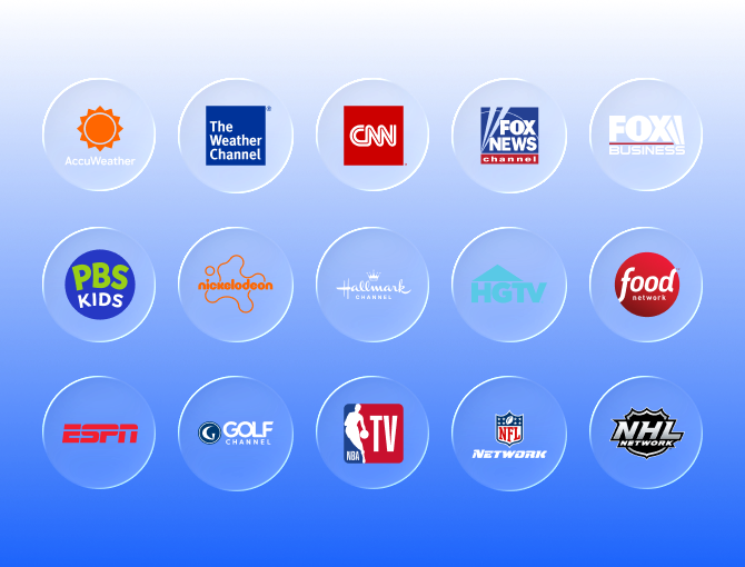 weather, news, sports, lifestyle, family-friendly, and more logos. DIRECTV FOR BUSINESS.