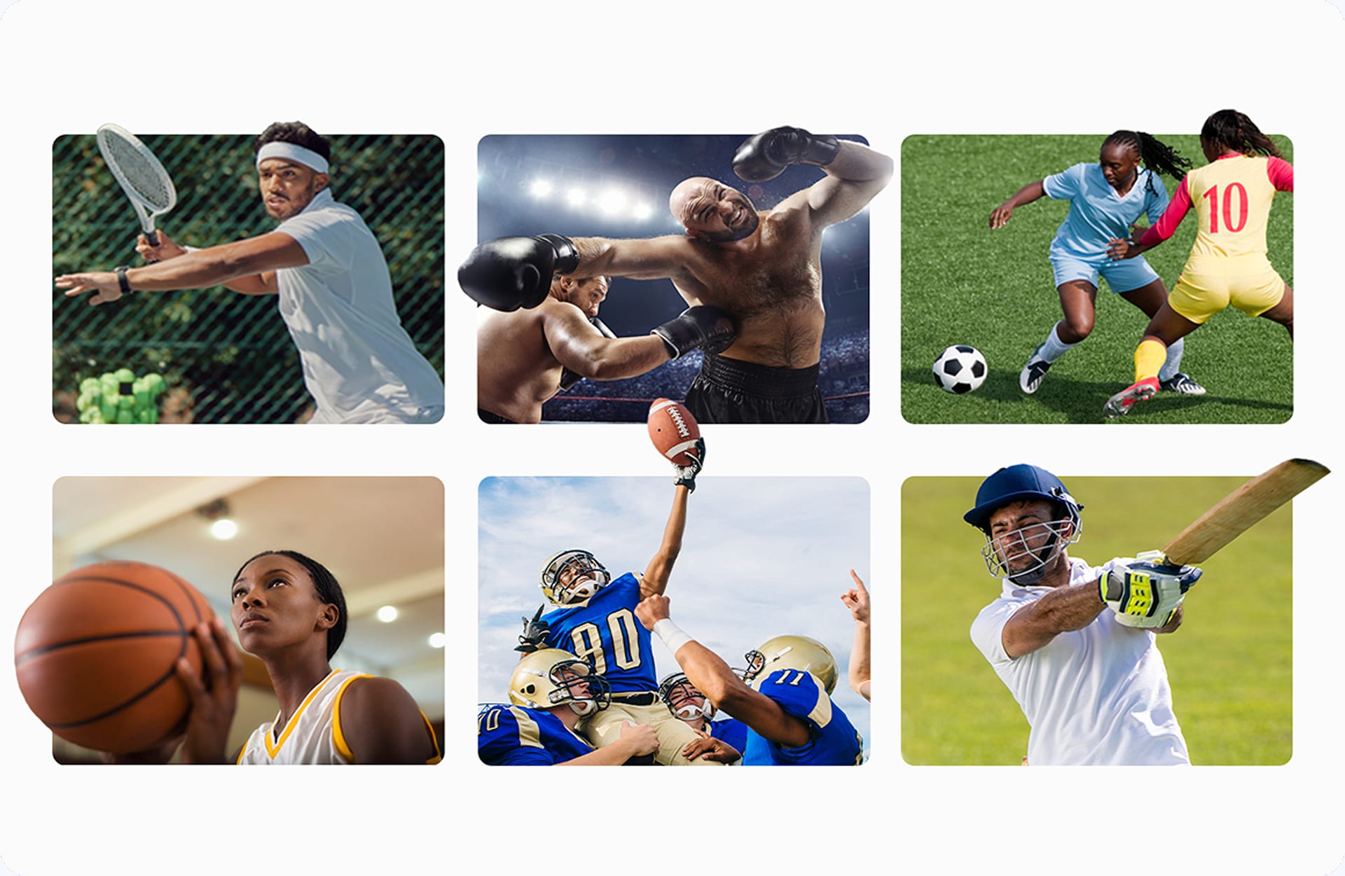 Athletes playing sports. DIRECTV FOR BUSINESS.