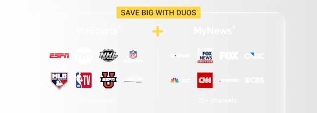 Gemini Air logo with banner reading “Includes $40/mo. in apps” above Disney+, Hulu, and ESPN icons, alongside a DIRECTV Gemini Air streaming device and remote control.