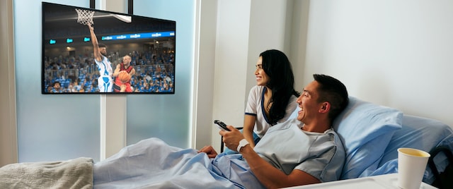 DIRECTV patient watching TV