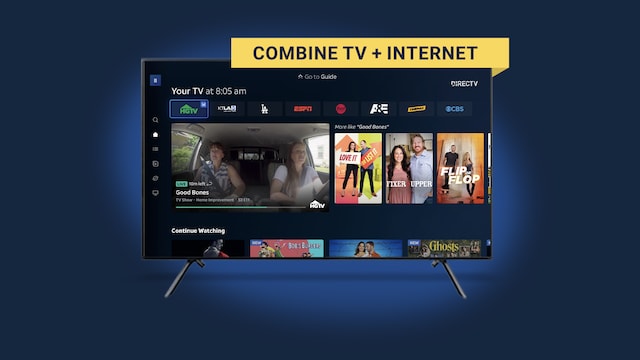 TV showing DIRECTV entertainment.